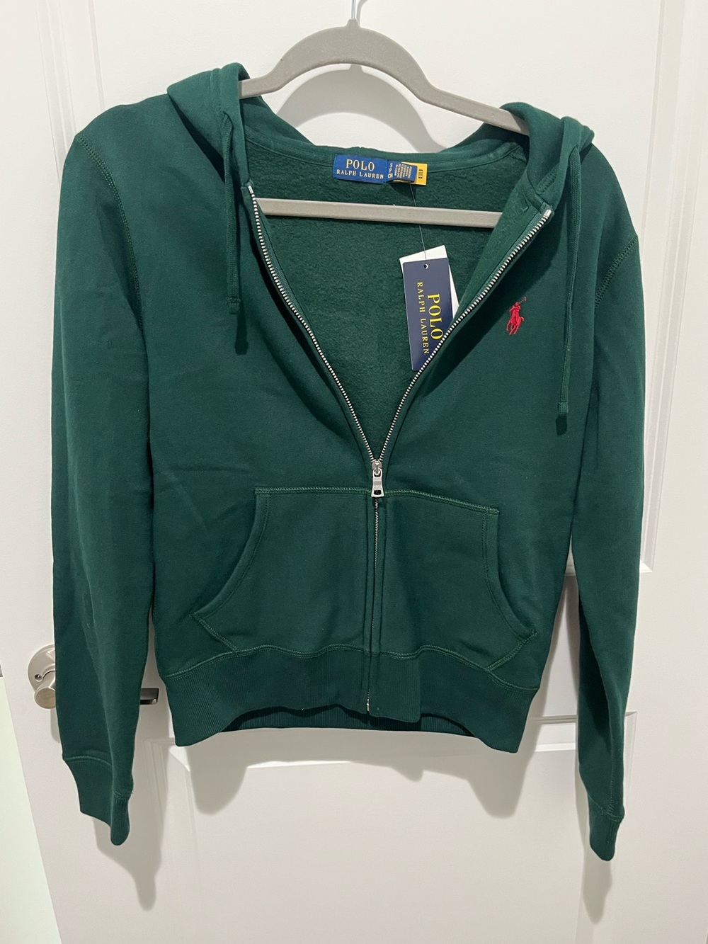 Polo by Ralph Lauren Forest Green Full-Zip Hoodie with Red Pony